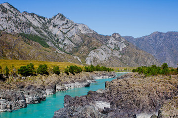 The thresholds of the turquoise river Katun, Gorny Altai (Пороги бирюзовой реки...