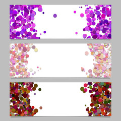 Abstract banner template background set with colored dots