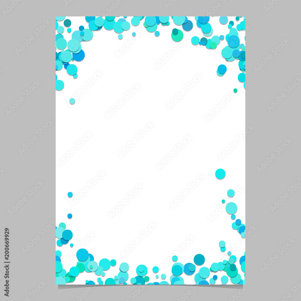 Poster color abstract random dot pattern card background template - vector blank stationery border design w