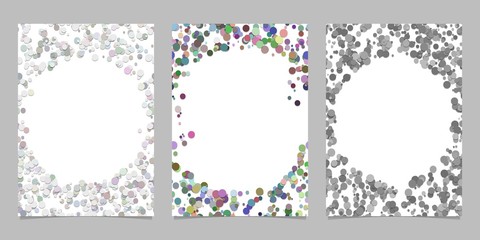Fototapeta premium Abstract colored brochure template background set with dots - vector graphic designs