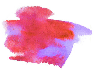 red violet abstract watercolor stain