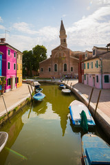 Fototapeta na wymiar Venice island water view boat Italy