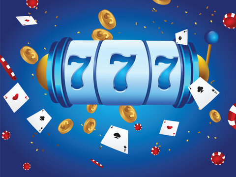 Slot machine lucky sevens jackpot concept 777