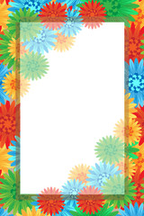 Obraz premium Abstract bright flowers. background pattern. For tiles and banners. Mockup for writing cards. Vector illustration.