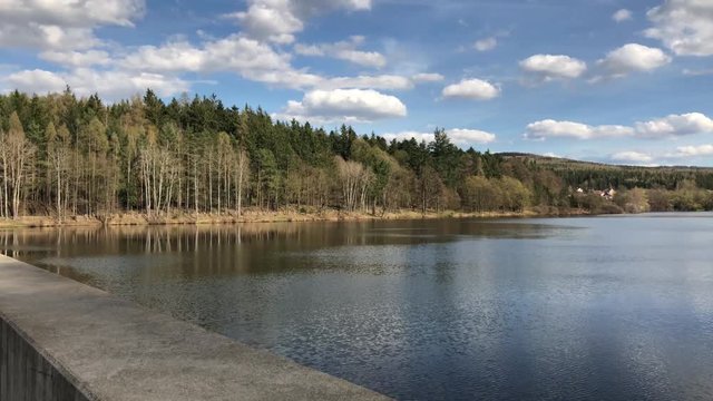 Zaskalska dam in Chaloupky, Brdy, Czech Republic