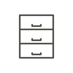 Data base icon vector. Outline archive. Line data symbol.