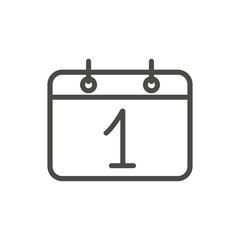 Calendar icon vector. Outline event. Line deadline symbol.