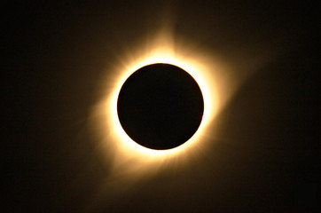 Fiery corona of total solar eclipse captured in 2017.