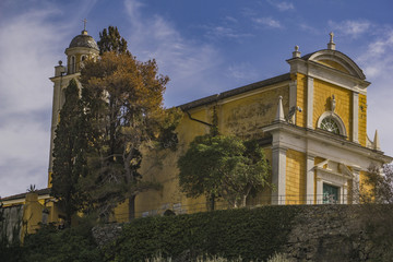 Naklejka premium Church of San Giorgio in Portofino, Italy