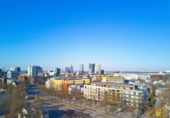 Fototapeta premium Aerial view of City Tallinn Estonia