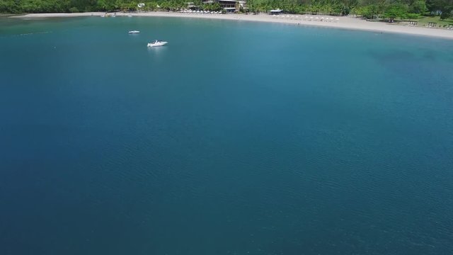 Drone Pan up shot revealing resort in Pico de loro,  Philippines