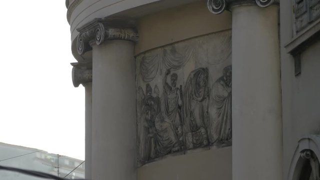 Relief sculpture murals and pilasters