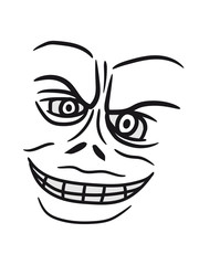 kopf gesicht böse mann gemein alien gangster verbrecher cool comic cartoon clipart