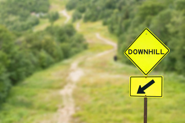 Warning sign of danger ahead