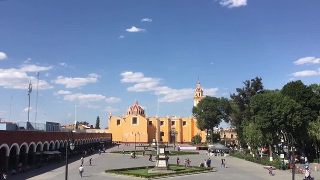 Fast Motion of Cholula Puebla, Mexico