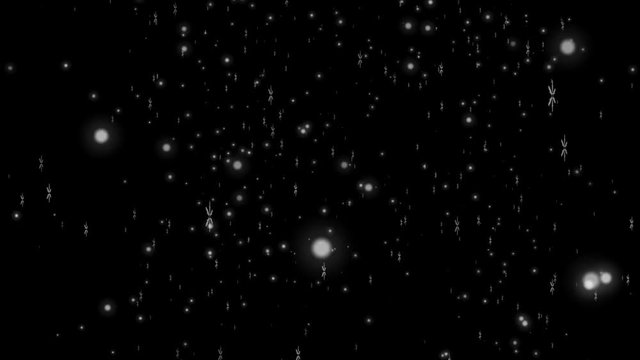 Snow Flakes Floating Clip with Alpha