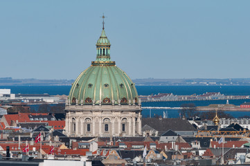 Fototapeta na wymiar Aerial view over city of Copenhagen