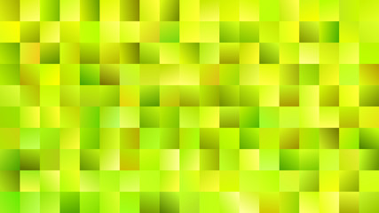 Geometrical mosaic rectangle background - gradient vector illustration from rectangles in lime green tones