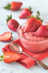 Strawberry chia seed pudding