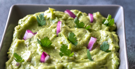 Guacamole in the bowl