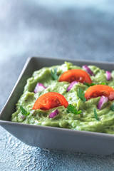 Guacamole in the bowl