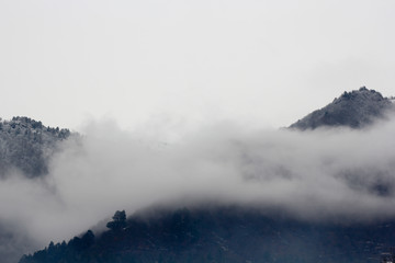 Clouds above the mountain (Georgia)