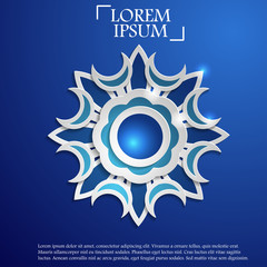 Paper graphic of islamic geometric art. 