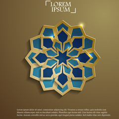 Paper graphic of islamic geometric art. 
