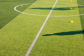 Soccer training Equipment on Artificial turf , Soccer Academy