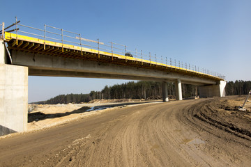 Fototapeta na wymiar construction of the A1 motorway in Poland
