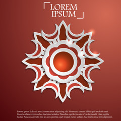 Paper graphic of islamic geometric art. 