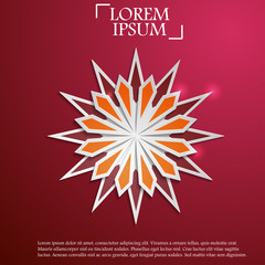 Paper graphic of islamic geometric art. 