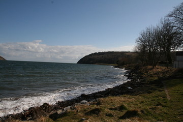 Obraz premium Coastal walk overlooking Sutors of Cromarty, Black Isle, Scotland