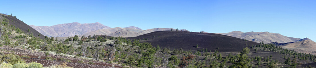 panoramic, Cinder cone mountains, Craters of the Moon National Monument, Idaho