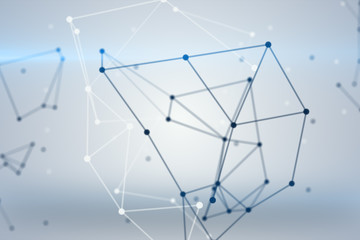 Abstract communication technology network digital background copy space 3d illustration