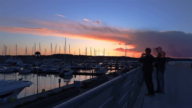 sunset Port of fano - Marche, Italy