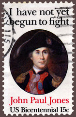 John Paul Jones Naval Hero Quote Postage Stamp