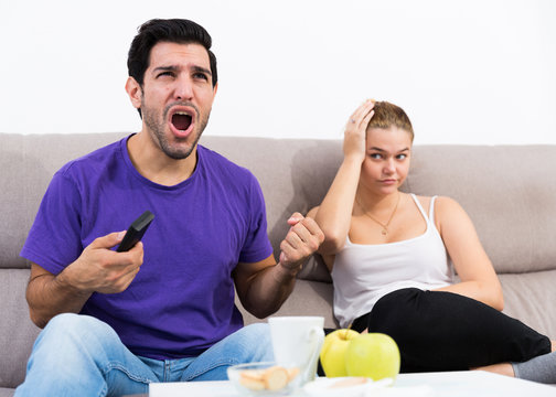 Woman offended on husband, keen on watching TV