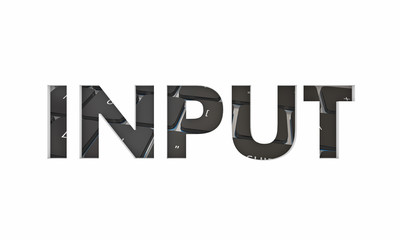 Input Computer Keyboard Data Entry Word 3d Illustration