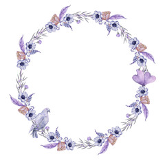 Wedding frame. Isolated on white background. 