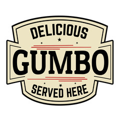 Delicious Gumbo label or icon