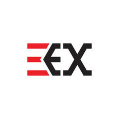 Obraz premium EX letter logo