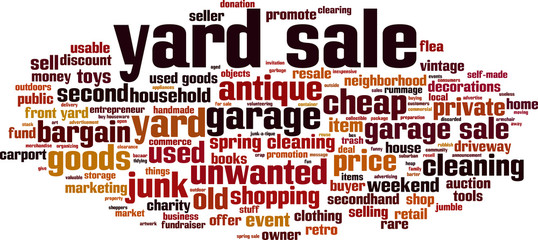 Obraz premium Yard sale word cloud