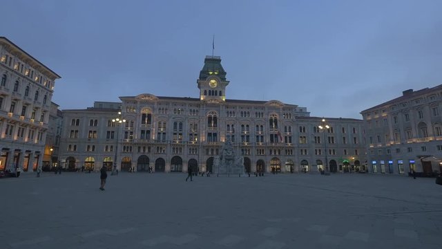 The City Hall seen in the evening