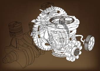 The car engine