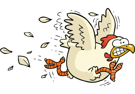Cartoon Running Chicken