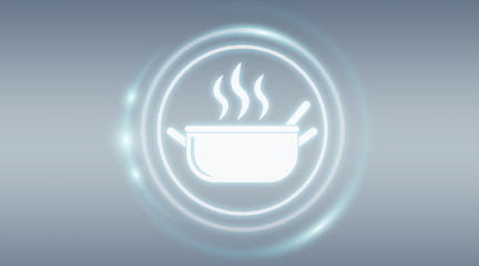 Home made food application interface 3D rendering
