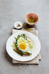 Spring sandwich on plate