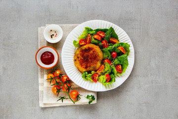 Homemade vegan cutlet