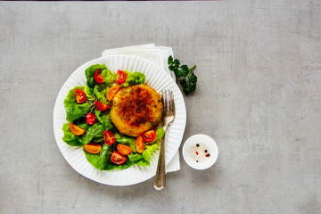 Homemade vegan cutlet